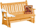 Furniture Barn USA Outdoor Cedar 6' Traditional English Glider Natural Stain