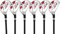Majek Senior Ladies Golf Clubs All Hybrid Set 55+ Years Womens Right Handed Lady Full True Hybrid Complete Set Black Crown & Red Accents