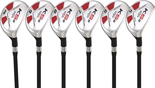 Majek Men's Golf All Hybrid Partial Set #5-9, PW Senior Flex Right Handed Black