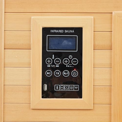 PioneerWorks 1 or 2 Person Low EMF Infrared Sauna Wood Color