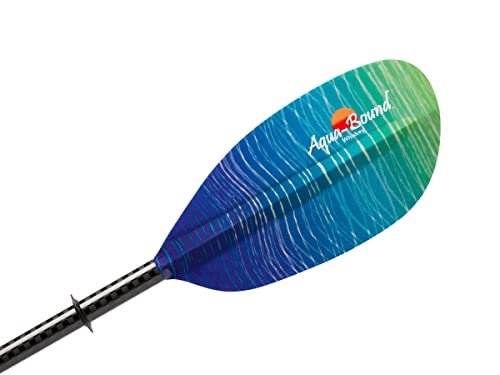 AQUA BOUND Fiberglass Kayak Paddle with Carbon Shaft & Posi-Lok Fuego