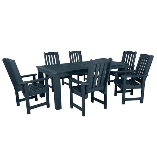 Highwood Lehigh 7pc Rectangular Dining Set 84" x 42" Federal Blue