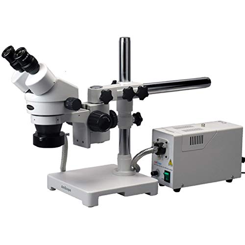AmScope Professional Binocular Stereo Zoom Microscope WH10x 3.5X-90X White