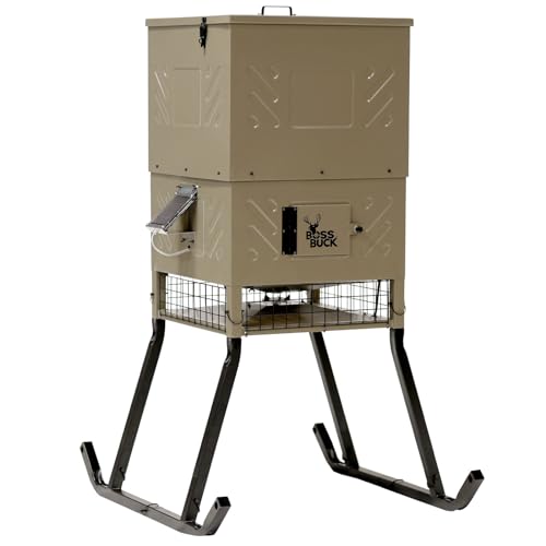 Boss Buck Stand & Fill Sled Feeder with Diverter Plate & Solar Panel, 600LB Multi