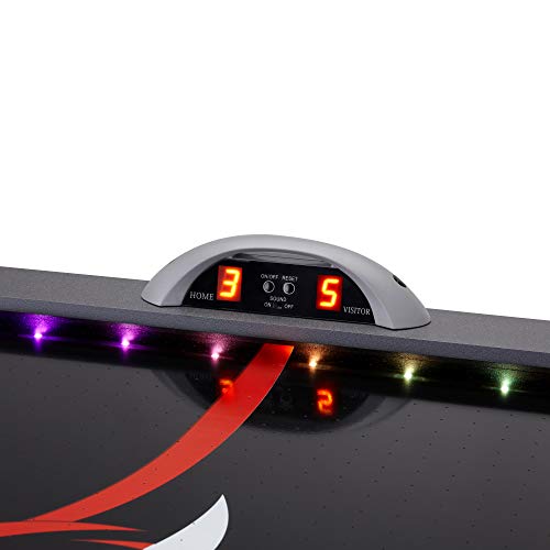 Fat Cat by GLD PRODUCTS Volt 7’ LED Illuminated Air Hockey Table Black