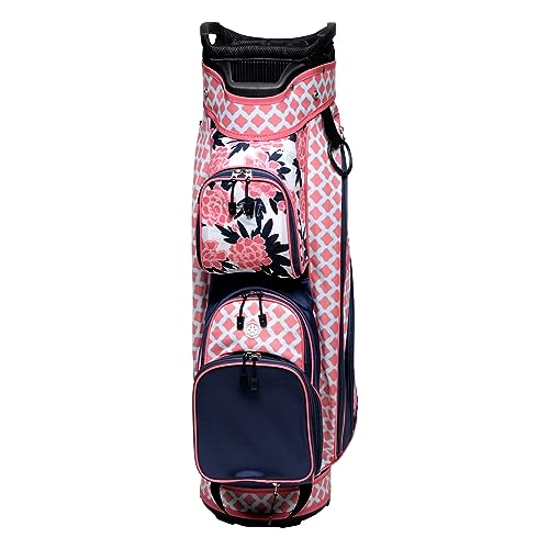 Glove It Ladies Lightweight Golf Cart Bag 6lbs, 15-Way Divider, 9 Pockets - Peonies & Pars
