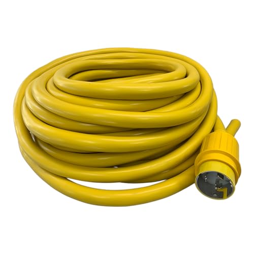 Amp Up Marine 125/250 Volt 50 Amp Replacement Shore Power Cable 75' Yellow