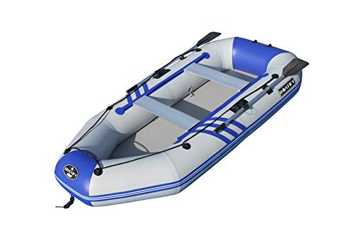 Boatify 9.8ft Inflatable Fishing Boat Dinghy with Motor Bracket Grey and Blue
