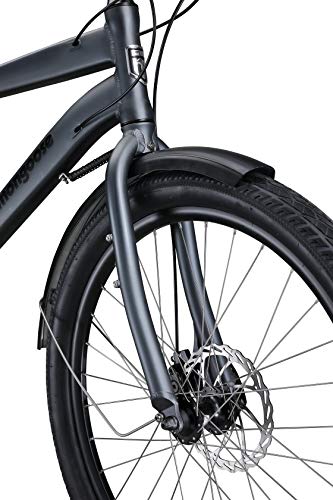Mongoose Envoy Cargo Bike Grey 26-Inch Wheels 8-Speed Shimano Drivetrain