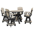 American Furniture Classics Five Piece Round Counter Height Dining Set Weatherwood/Black