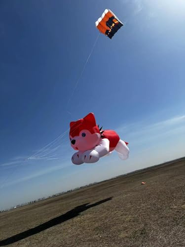 TiffyDance 40 Ft 3D Inflatable Huskies Kite Pendant Red