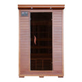 Blue Wave Radiant Saunas 2-Person Infrared Cedar Wood Sauna with Air Purifier, Chromotherapy Lighting, Music System, Carbon Heaters