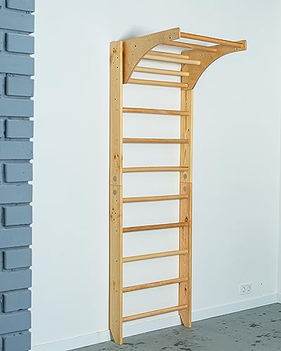CleverWood Swedish Ladder Stall Bars Set for Physical Therapy & Gymnastics