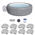 Bestway SaluSpa Santorini HydroJet Inflatable Hot Tub with EnergySense Cover
