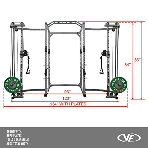 Valor Fitness BD-41BCC Power Rack with Cable Crossover Attachment