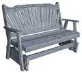 Furniture Barn USA Cedar 6' Fanback Glider Gray Stain