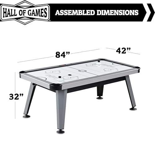 Hall of Games Arctic Rush 7' Air Hockey Table Silver/Black