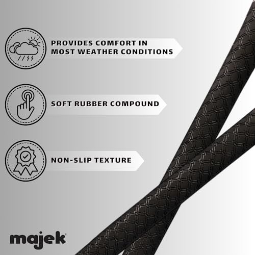 Majek 200 pcs - Tour Pro Soft Black Midsize Golf Grips