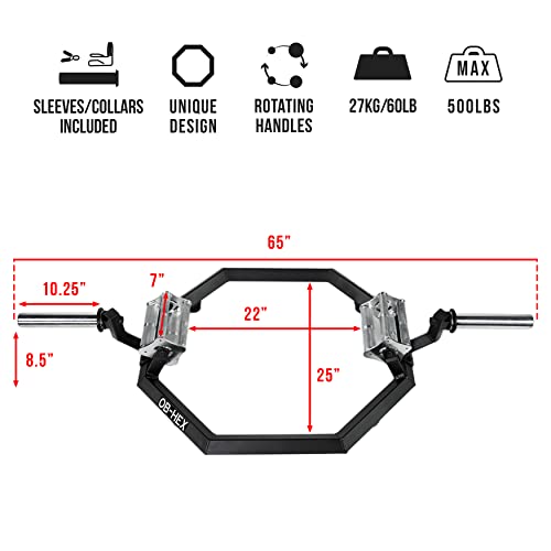 Valor Fitness OB-HEX Super Hex Trap Bar Black and Chrome
