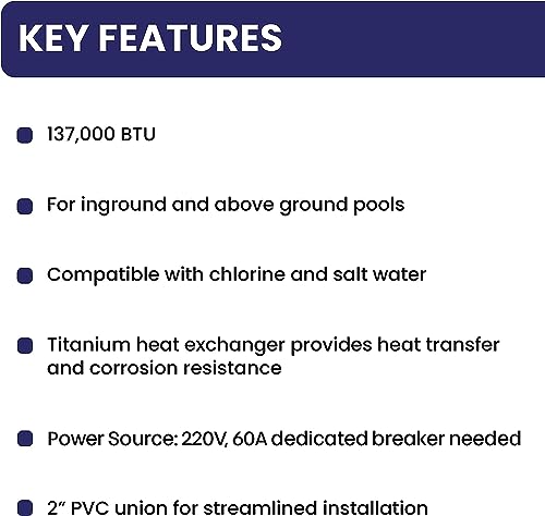 Blue Torrent ComforTemp Heat Pump - 45,000 Gallon Pool Pump - 137,000 BTU