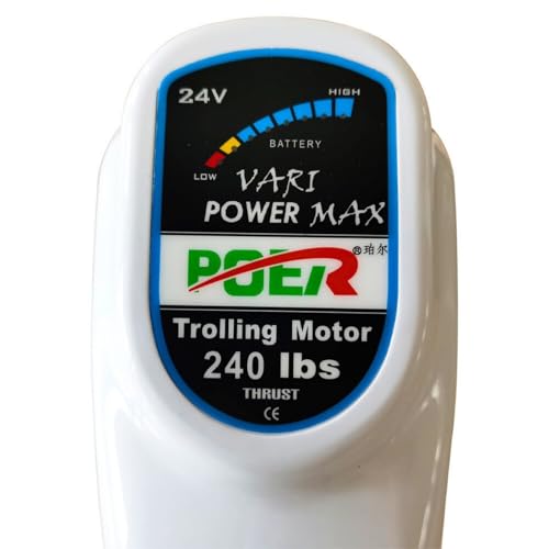 Yokoma Heavy Duty Electric Outboard Motor for Fishing Boats Black/White