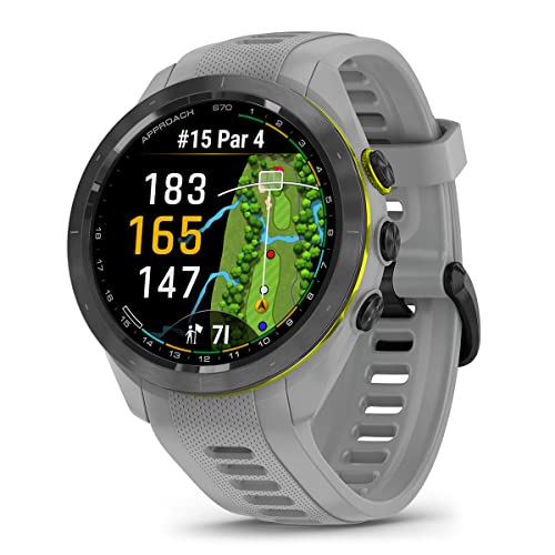 PlayBetter Garmin Approach S70 Golf GPS Watch Gray 42mm Powder Gray