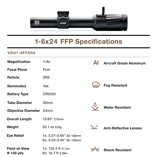 EOTECH Vudu 1-6x24mm Precision Rifle Scope Black
