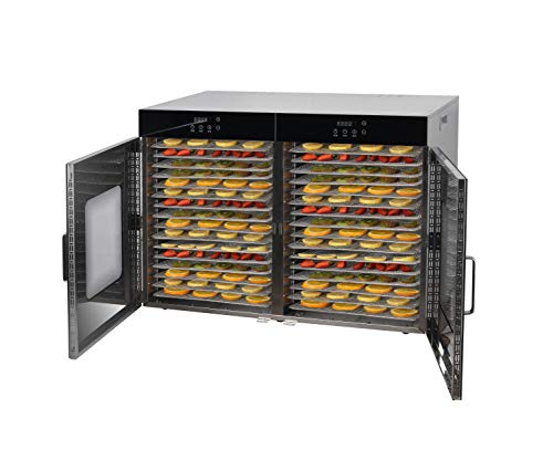 Kolice Commercial High Capacity 32-Tier Food Dehydrator Silver
