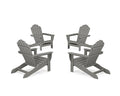 Trex Outdoor Furniture 4-Piece Monterey Bay Oversized Adirondack Chair Conversation Set Stepping Stone