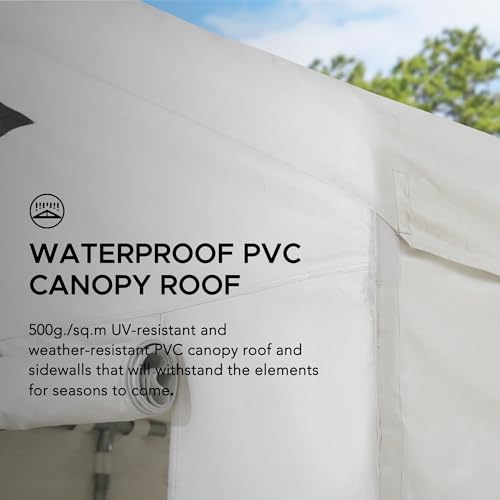 Sunjoy 12x30 ft Party Wedding Tent Heavy Duty Gazebo White