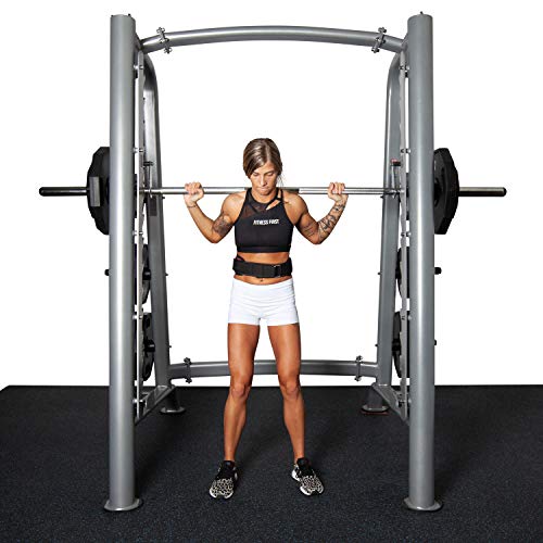 Fitness First Smith Machine with Olympic Weight Plate Storage Silver