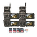 Stealth Cam Revolver 36MP 360-Degree Cellular Trail Camera Bundle with Card Reader and 32GB Memory Card (4-Pack)