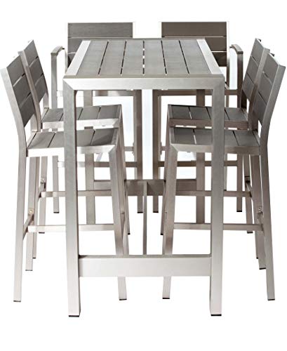 Pangea Home Betty 7 Piece Bar Set Grey