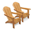 GOLDENTEAK Premium Teak Adirondack Chairs - Pair Golden Honey Brown