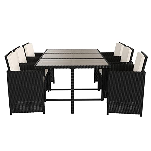 Taylor & Logan Somerville 7 Piece Patio Dining Set Gray/Black