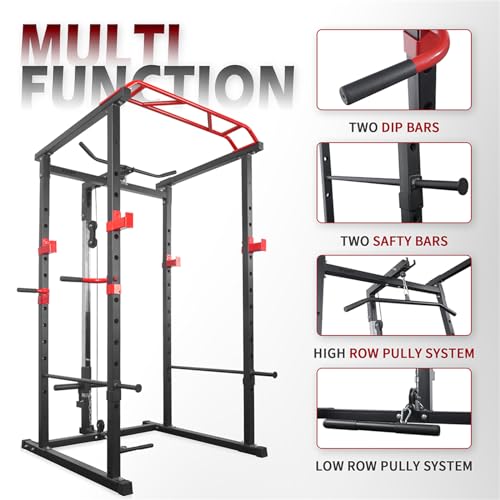 PRODC Power Cage Squat Rack 1000-Pound Capacity Black