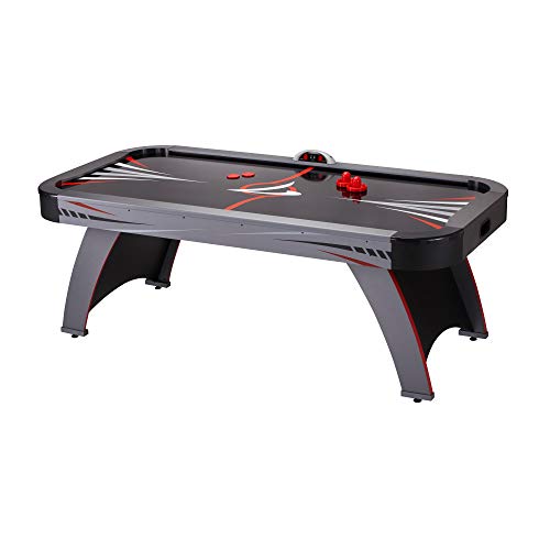 Fat Cat by GLD PRODUCTS Volt 7’ LED Illuminated Air Hockey Table Black