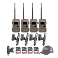 Cuddeback CuddeLink Wireless Trail Camera System 4-Pack with 3rd Gen Sensor and Accessories
