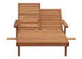 Best Redwood 45" Solid Wood Outdoor Double Chaise Lounge Natural 1905 Super Deck