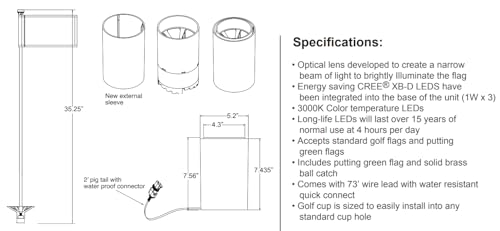 SPW Unique Lighting Systems ILCP-LED Odyssey Series Illumi-Cup LED Golf Cup White