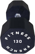 French Fitness Urethane 8 Sided Hex Dumbbell 130 lbs