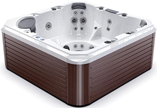 Luxuria Spas Aspen 7-Person 43-Jet Hot Tub Homemade White/Coffee