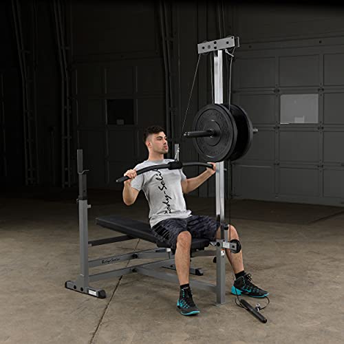 Body-Solid Olympic Combo Bench with Preacher Curl and LAT Pulldown Black