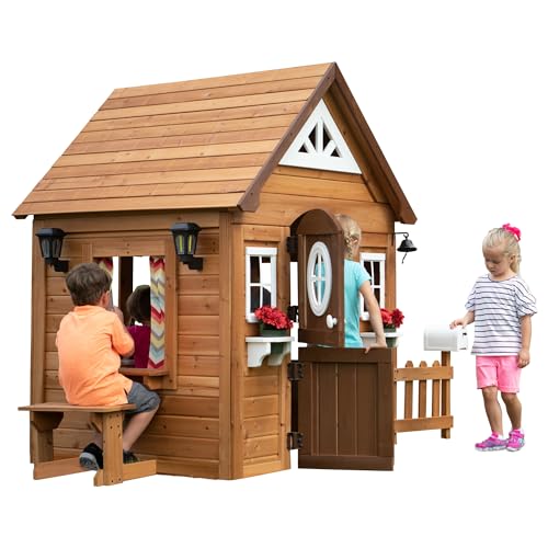 Backyard Discovery Aspen Cedar Playhouse Light Brown