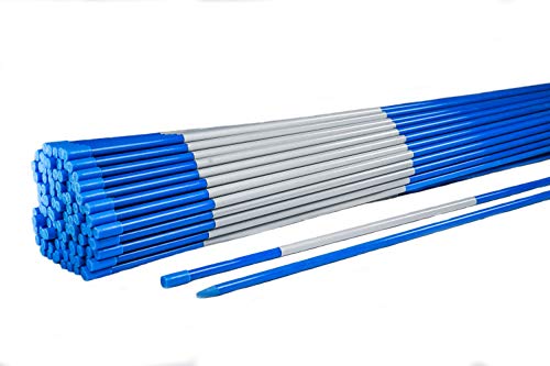 DISCOUNT SNOWSTAKES .COM 4ft Blue Driveway Markers with Reflective Tape