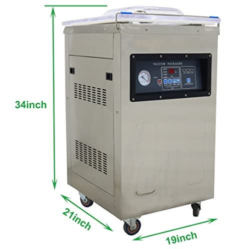 TECHTONGDA Vacuum Seal Machine Stainless Steel Single Chamber 16inch Multicolor