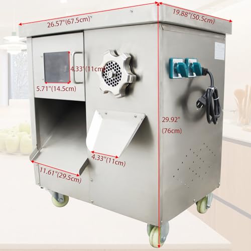 HayWHNKN 5mm Meat Cutting Machine and Grinder Stainless Steel Silver