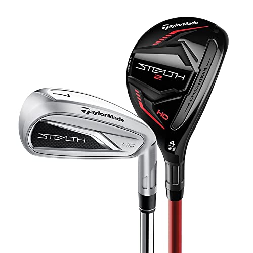 TaylorMade 2023 Stealth HD Combo Iron Set RH 3-4H, 5-PW Steel Stiff Black