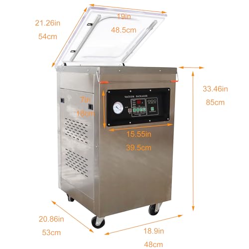 WYDDDARY Heavy Duty Commercial Vacuum Sealer 750W 15.7" Sealing Length