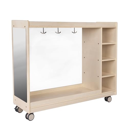 Angeles Mobile Dress Up Storage with Mirrors Wooden
